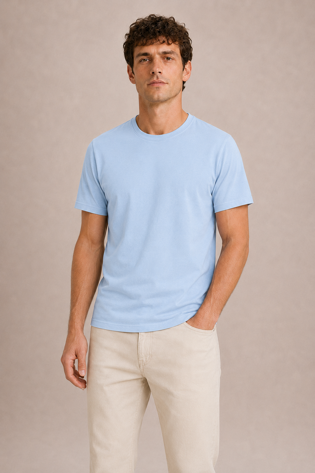 Basic Sıfır Yaka Unisex Tişört