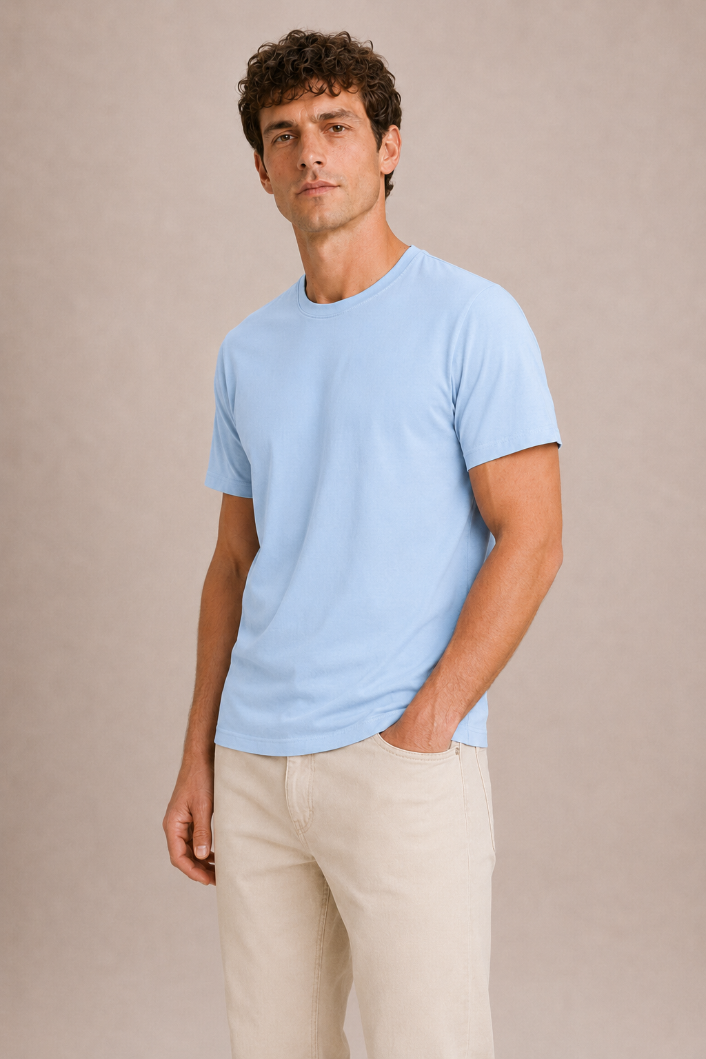 Basic Sıfır Yaka Unisex Tişört