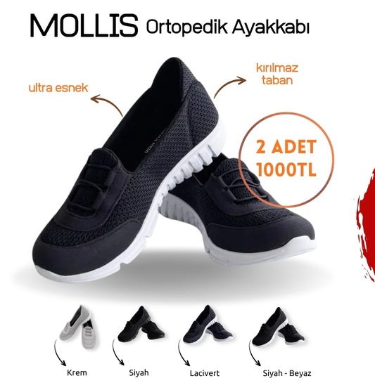 Kırılmaz Taban Ultra Esnek Ortopedik Ayakkabı-Mollis