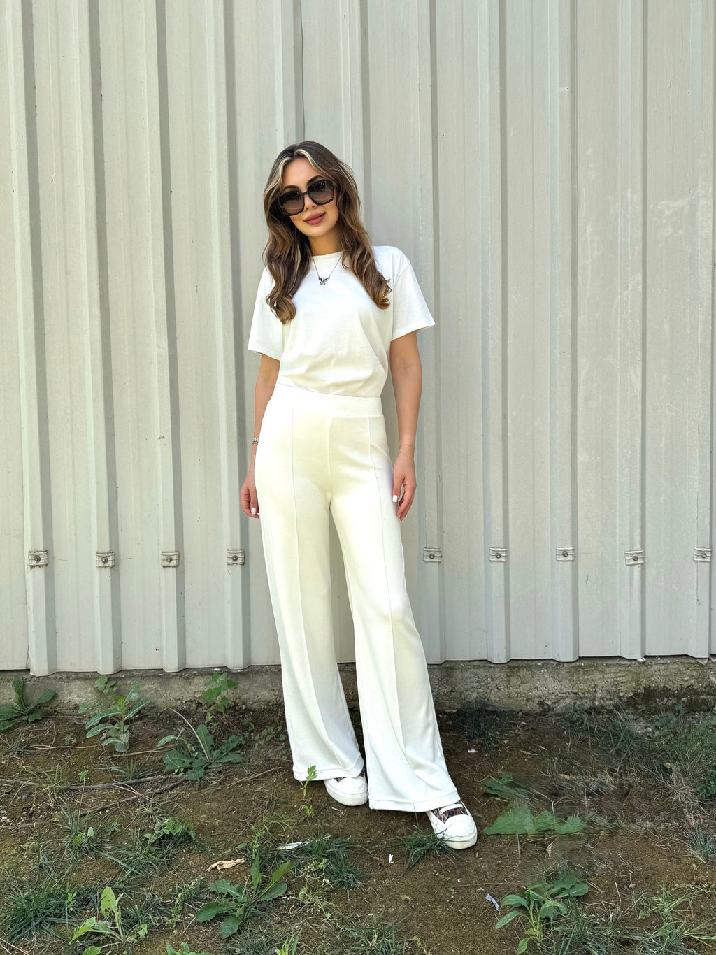 OYSHO KUMAŞ YÜKSEK BEL İSPANYOL PAÇA PANTOLON