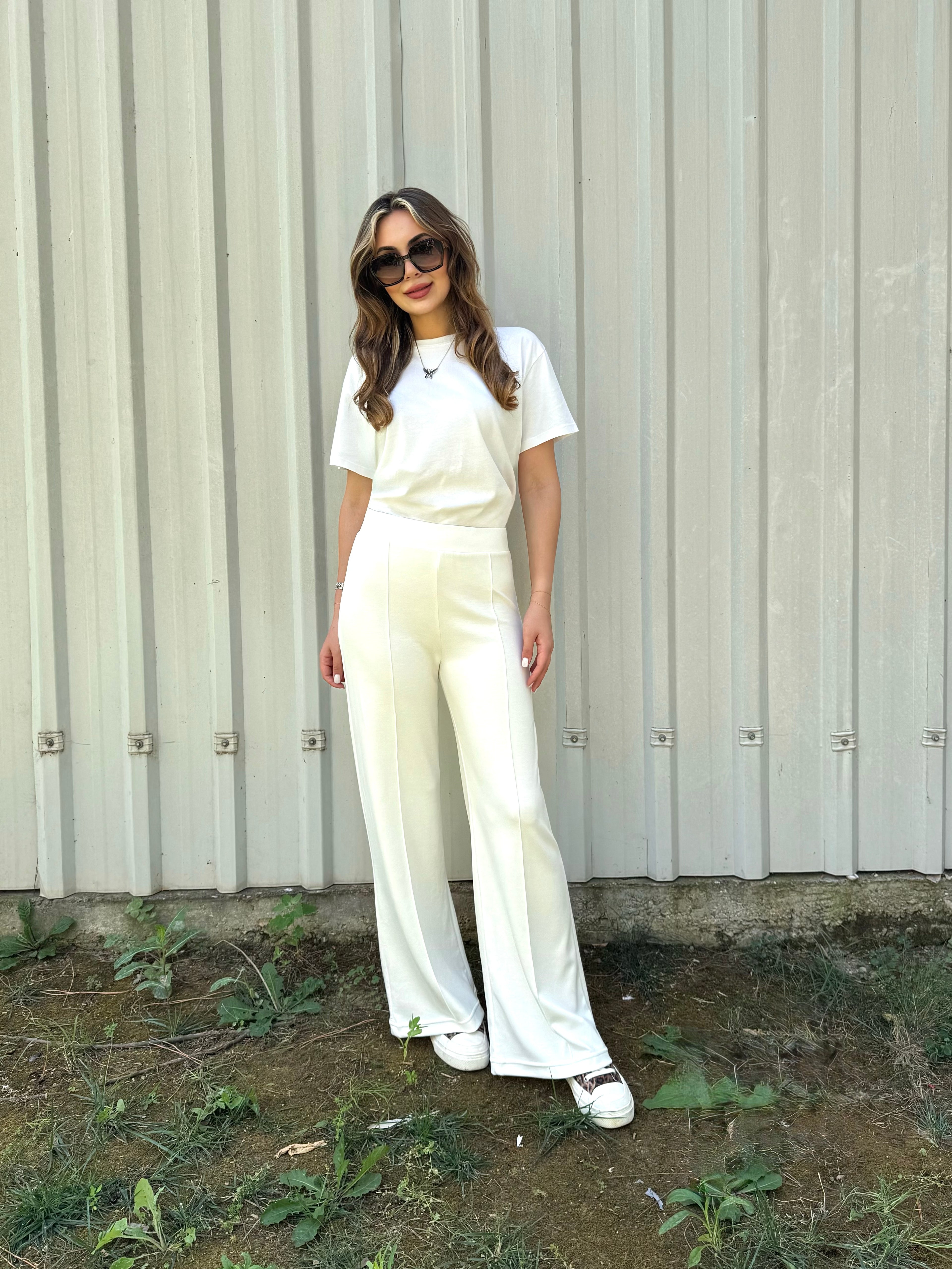 OYSHO KUMAŞ YÜKSEK BEL İSPANYOL PAÇA PANTOLON