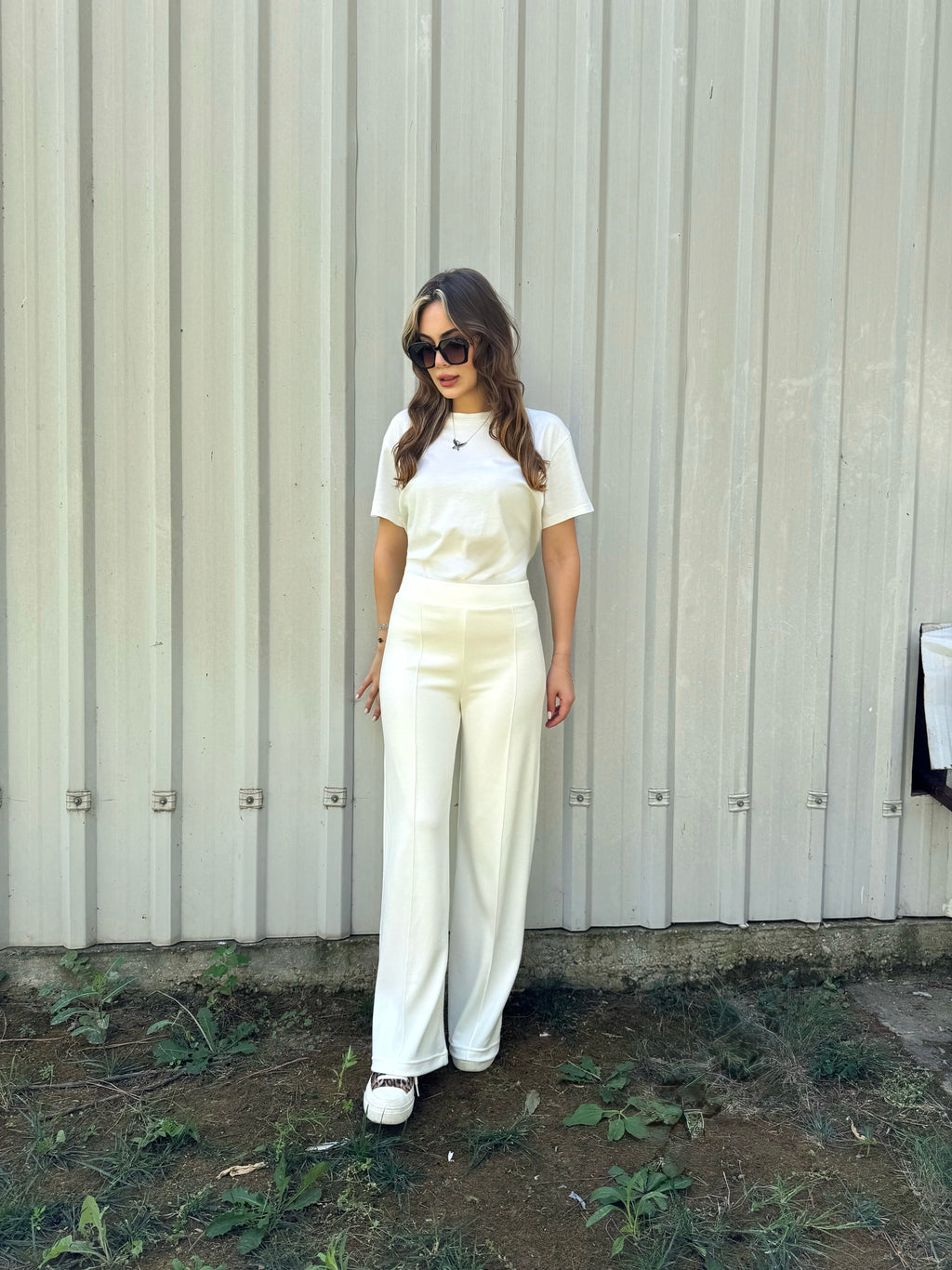 OYSHO KUMAŞ YÜKSEK BEL İSPANYOL PAÇA PANTOLON