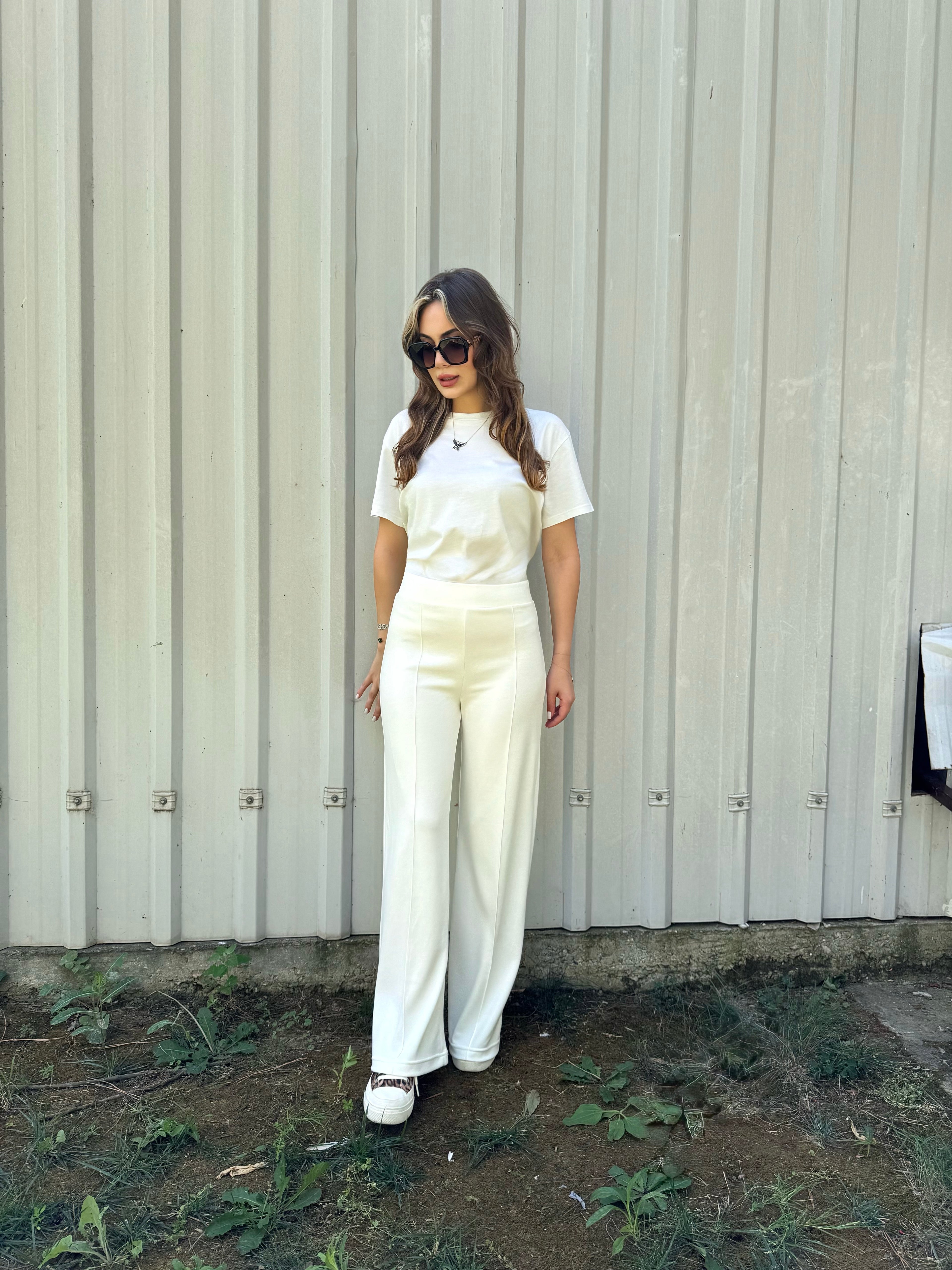 OYSHO KUMAŞ YÜKSEK BEL İSPANYOL PAÇA PANTOLON