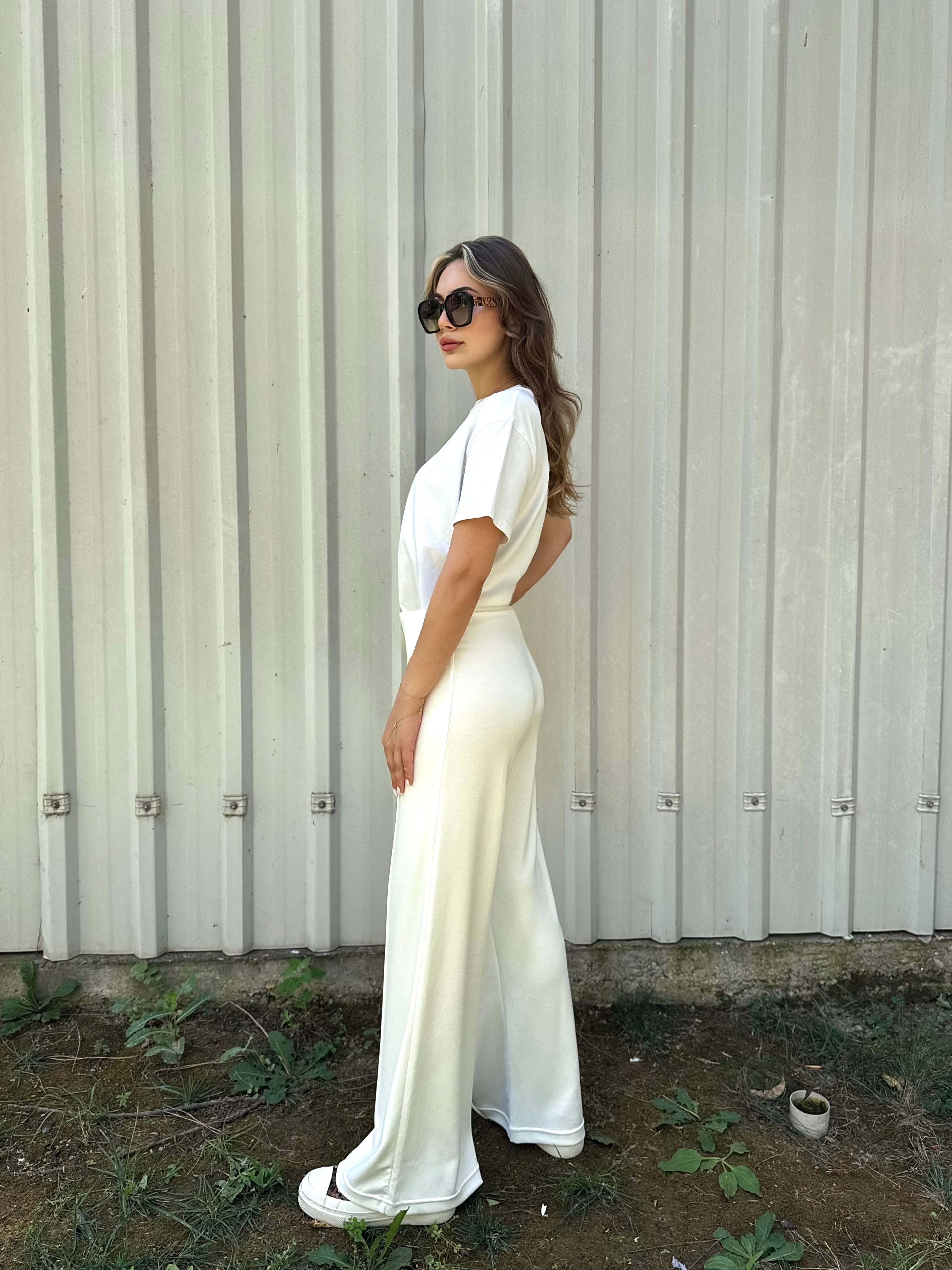 OYSHO KUMAŞ YÜKSEK BEL İSPANYOL PAÇA PANTOLON