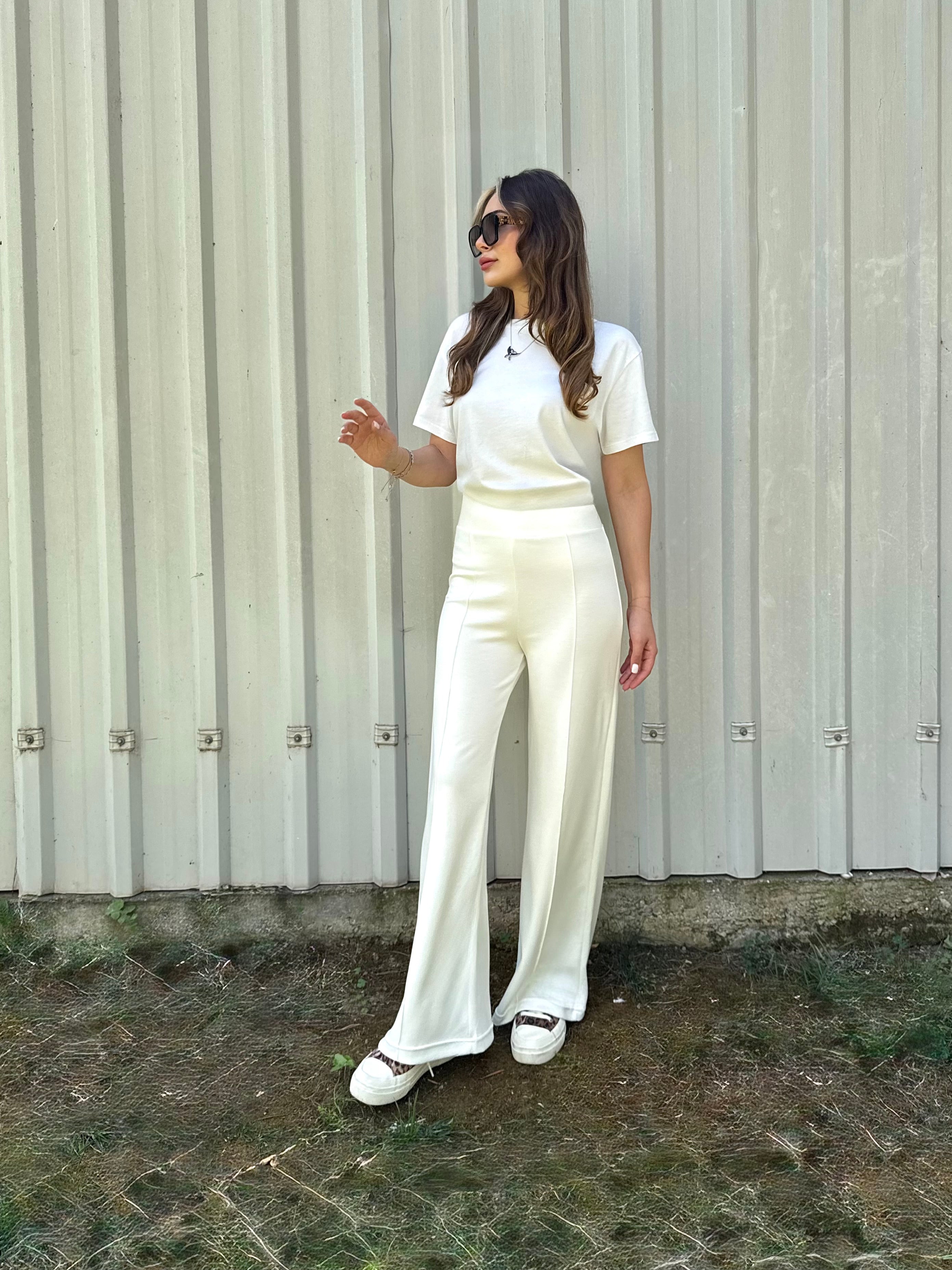 OYSHO KUMAŞ YÜKSEK BEL İSPANYOL PAÇA PANTOLON