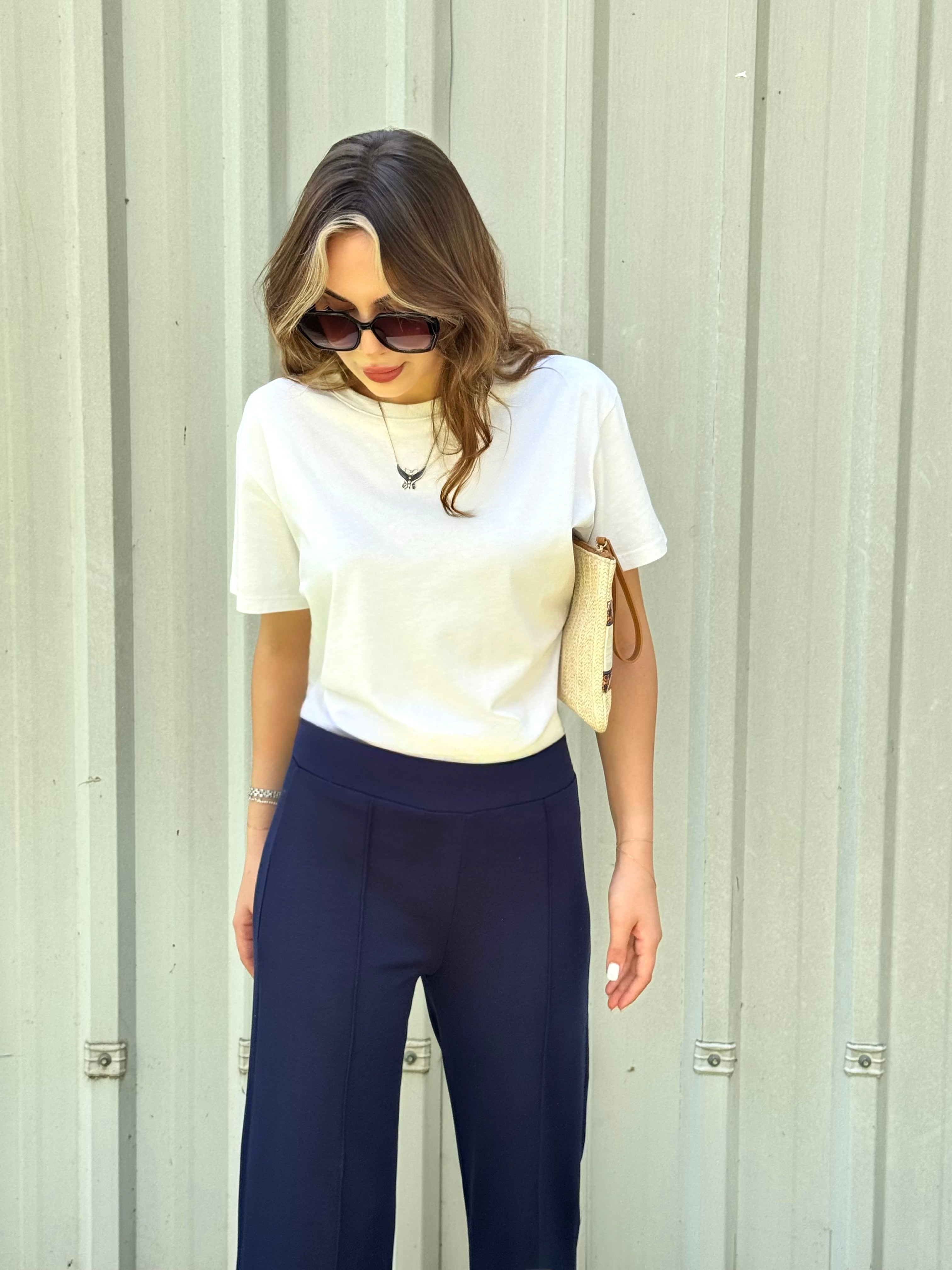 OYSHO KUMAŞ YÜKSEK BEL İSPANYOL PAÇA PANTOLON