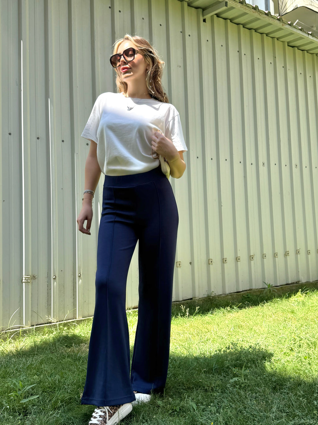 OYSHO KUMAŞ YÜKSEK BEL İSPANYOL PAÇA PANTOLON