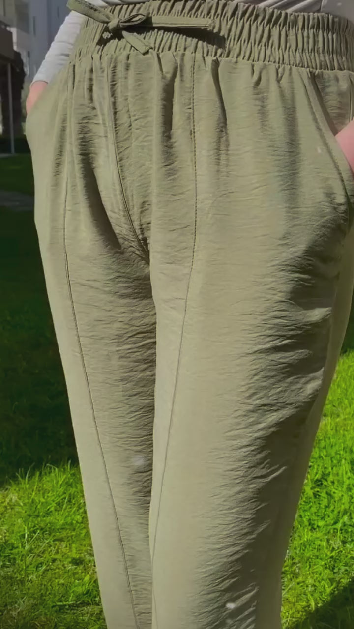 Bambu Crush Keten Yazlık Pantolon